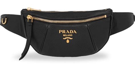 prada vitello daino pebbled leather belt bag